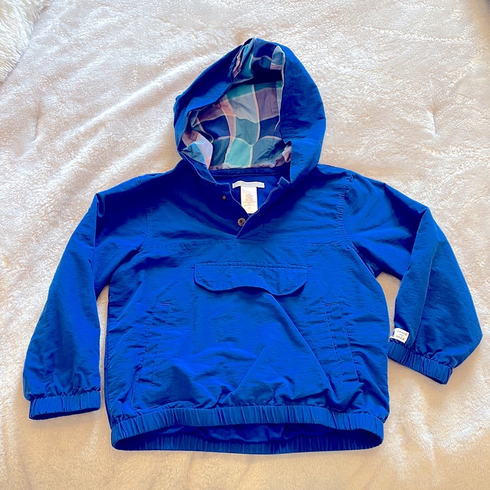 Janie and Jack Light Pullover Hooded Jacket with Kanga Pocket and Side Pockets